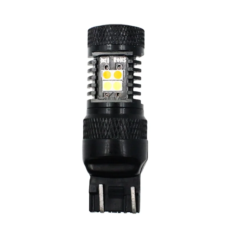 16Smd Canbus Car Led Switch Back Dual Color White Yellow Led T20 T25 7443 W21W 3030 Brake Fog Light Turn Signal Light Bulbs