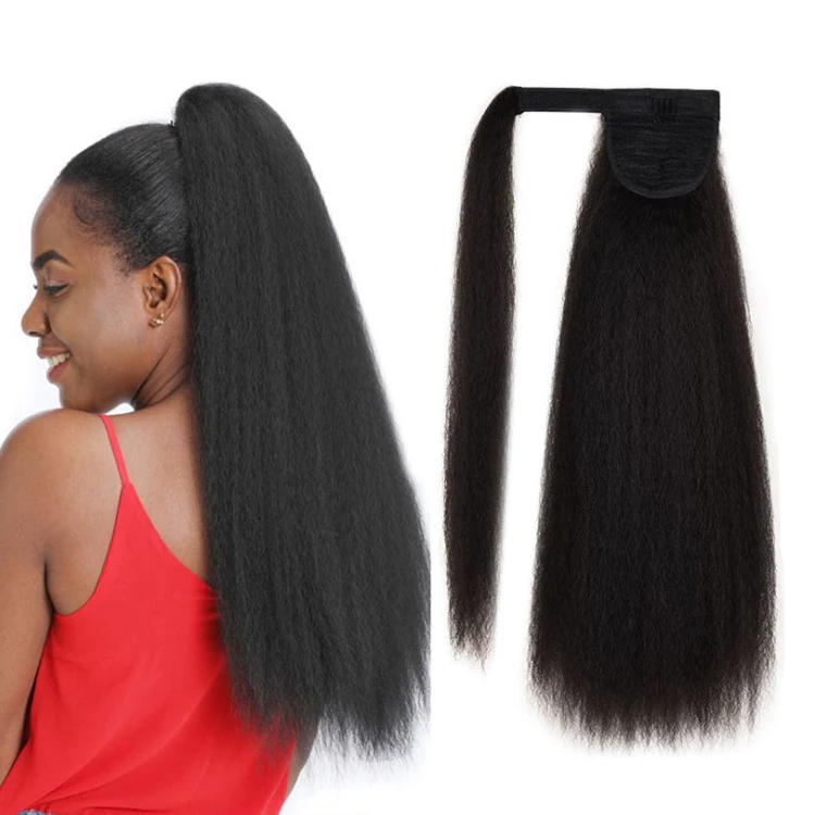 
2020 hot selling ponytails for black women,human hair ponytail hair extensions. 