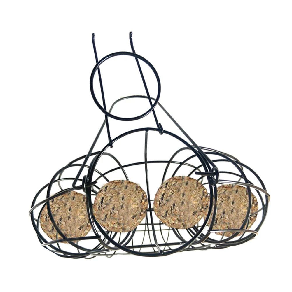One Round Fixable Bird Hanging Feeder Fat Ball Wild Bird Seed Feeder Outdoor Feeding Station Garden Backyard Bird Supplies