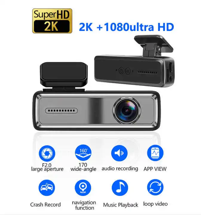 2k+1080p Car Video Recorder Car Dash Camera Improved For Car Factory Wholesale Price Dash Cam With Wifi