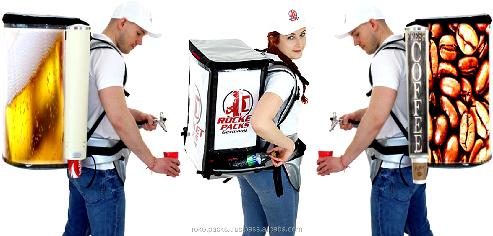 
Beer Keg Backpack for 19 Liter Beer Cola Coffee - vendor vending seller hawker mobile portable 