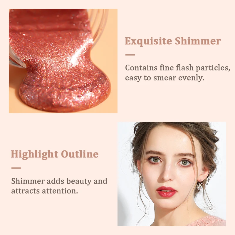 OEM Vegan Highlighter Glow Shimmer Liquid Lotion Private Label Wholesale Makeup Shimmer Face Body Shimmer And Glow