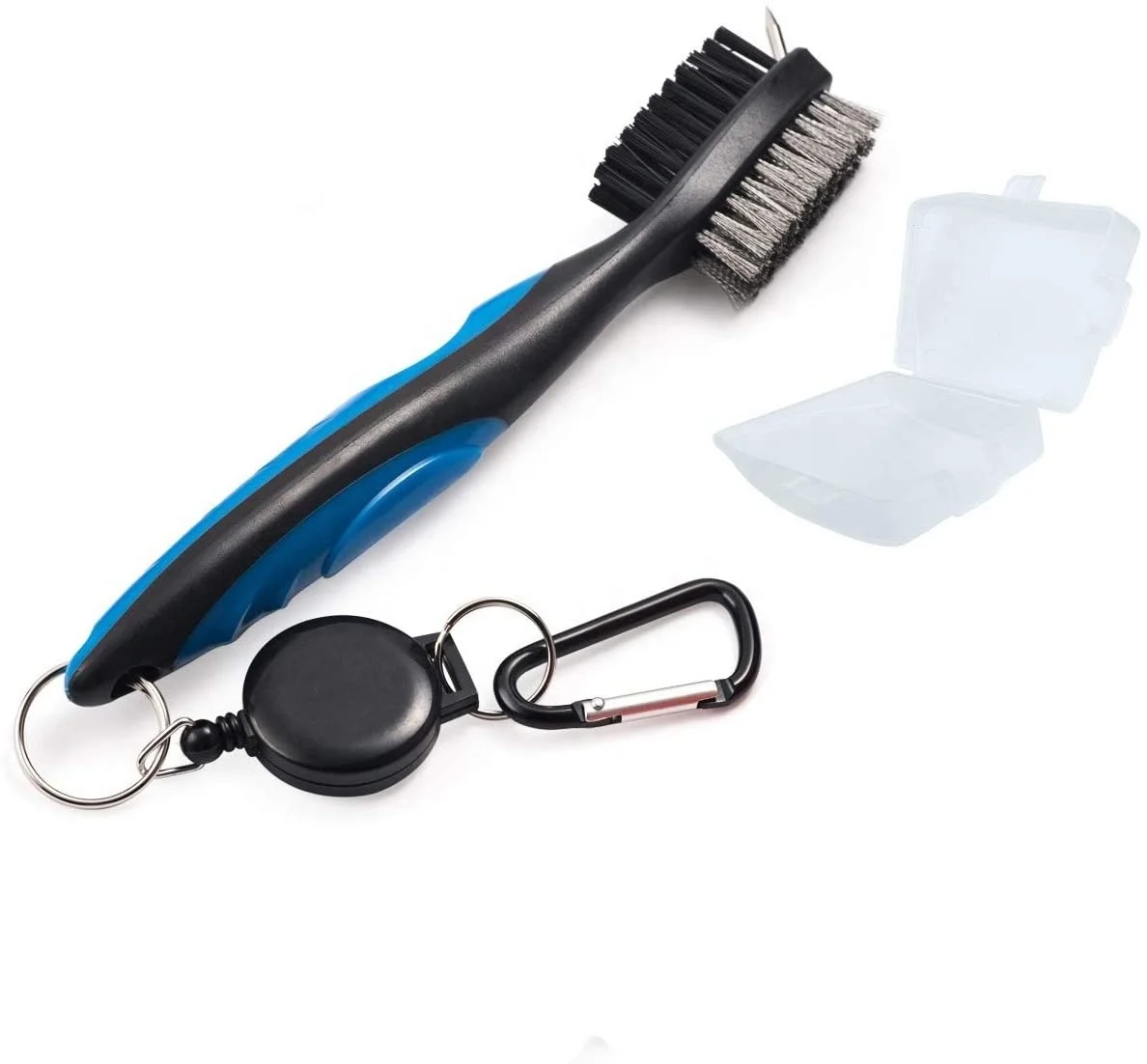 Retractable Zip line Aluminum Carabiner Cleaning Tools Golf Club Brush Cleaner brush