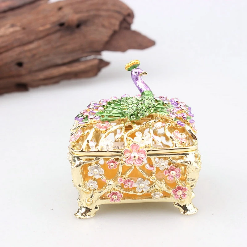 Southeast Asian style trinkets Exquisite jewelry box ornaments Gold Silver Jewelry Box