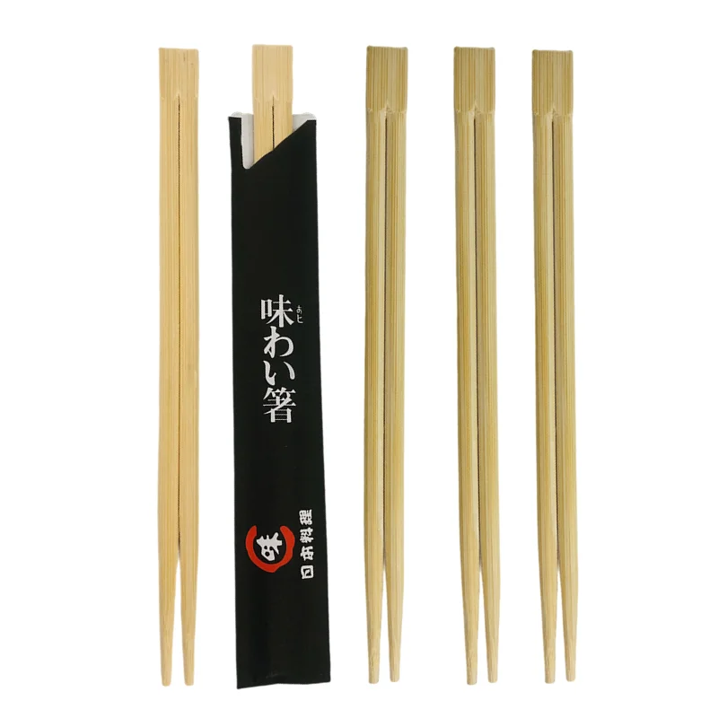 Wholesale  Cheap Japanese Chinese Twin Disposable Custom Logo Bamboo Chopsticks