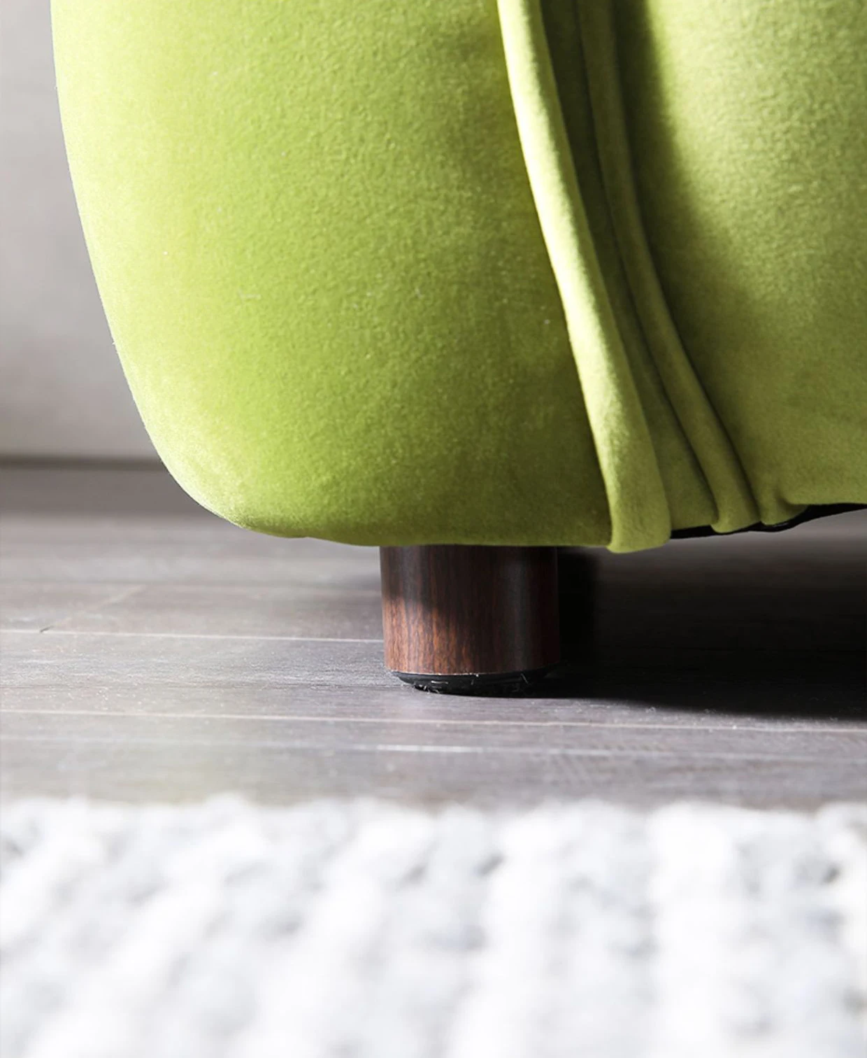 French Cream Style Fabric Sofa, Living Room, Modern Small House, Straight Row Velvet Designer