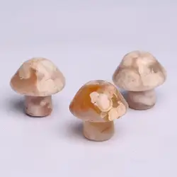 Wholesale Natural Quartz Cherry Blossom Small Agate Crystal Mushrooms