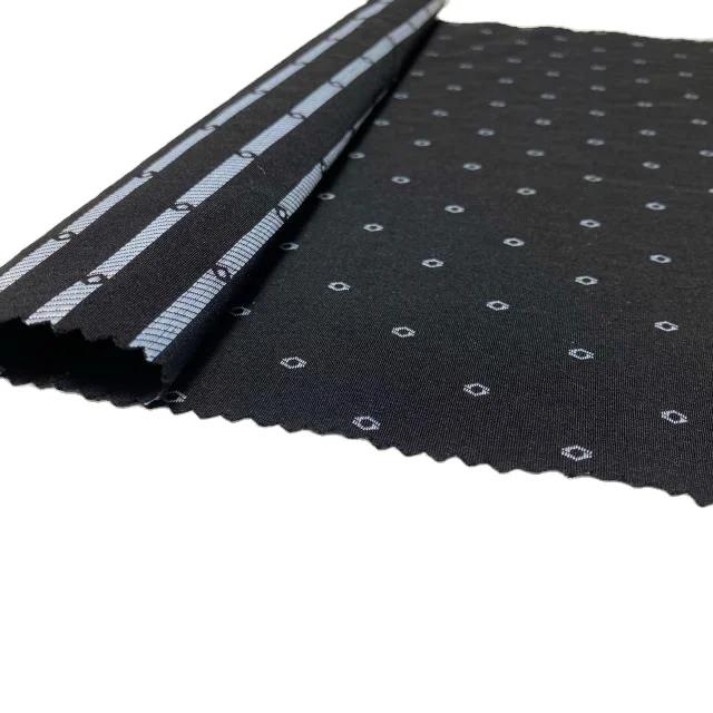 
Черно-белая классическая Бенгальская тканая ткань спандекс dobby жаккардовая ткань для женских брюк платье 