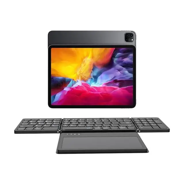 Yapears 2023 New Design Foldable Keypad Wireless Blue Tooth Touchpad Keyboard For IOS Android Fit For Ipad Mac Tablet