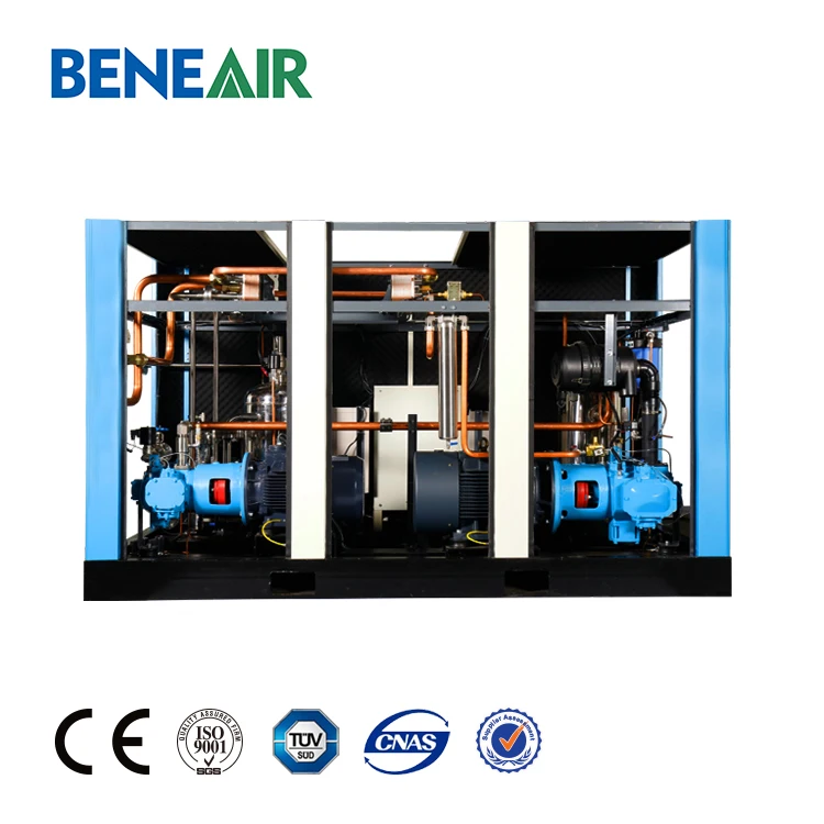 High Pressure 30bar 16m3/min 565cfm 145kW Water Cooled Direct-dirve Oil-free PM VSD Two-stage Screw Air Compressor for Sale