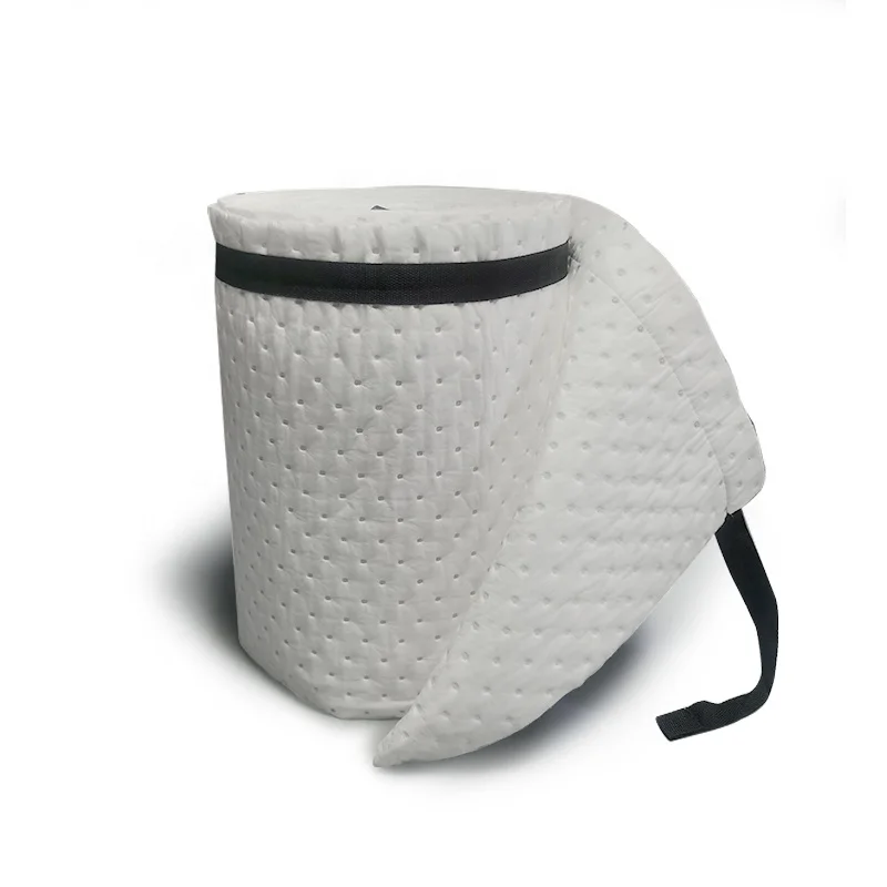 In stock white color polypropylene oil fuel absorbent blanket rolls