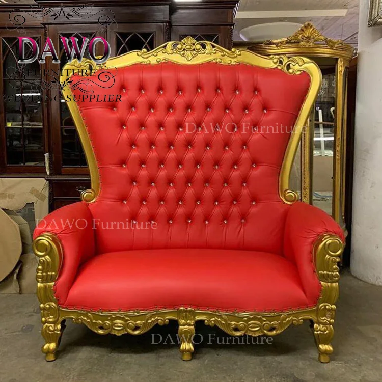 luxury modern design high back king wedding sofa chair