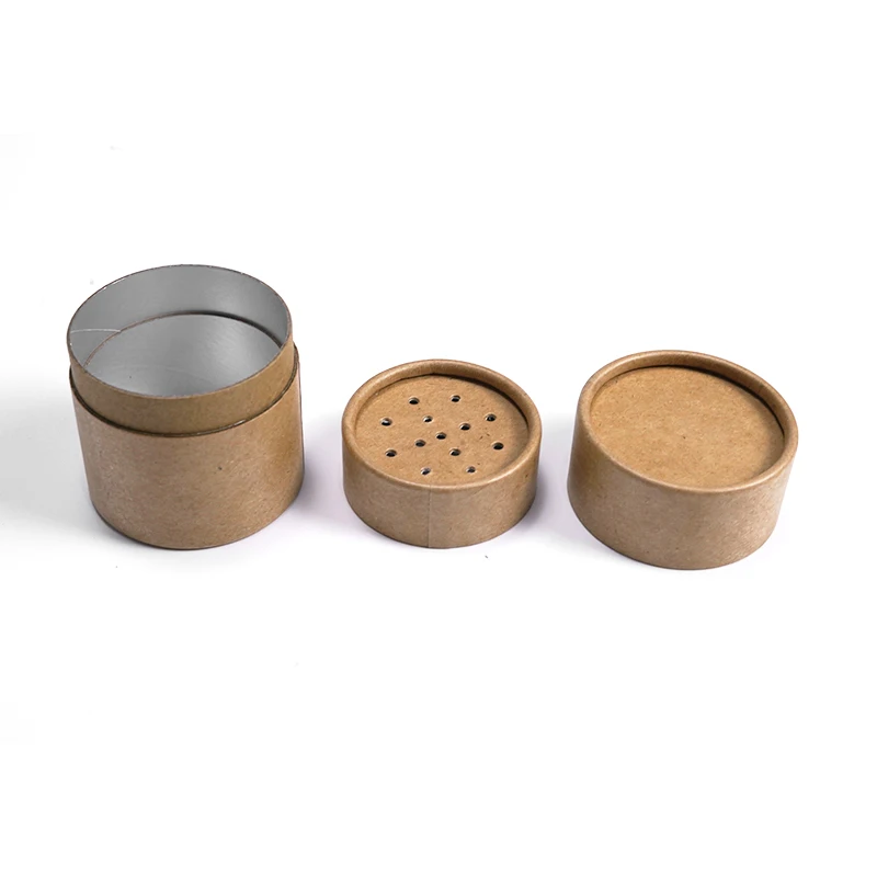 Loose Powder Sieve Hole Round Tube Kraft Paper Tube Round Packaging Food Grade Paper Tube