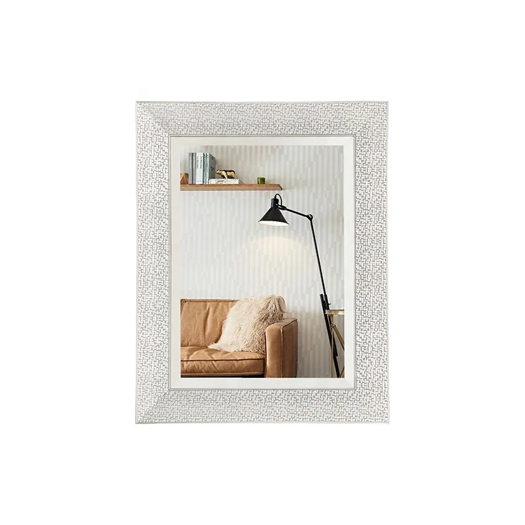 Latest Decor Mosaic Framed Bathroom Mirror Rectangular Wall Mounted Mirror for Living Room