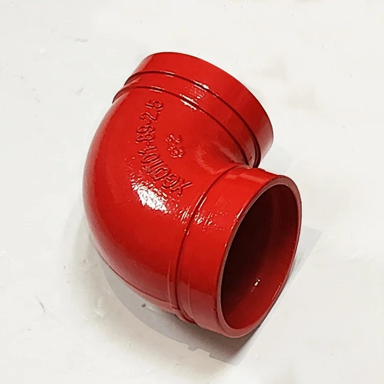 UL FM Approved Red Coated Grooved Tee Elbow Union Reducer Cross Flexible coupling Fire Sprinkler fittings