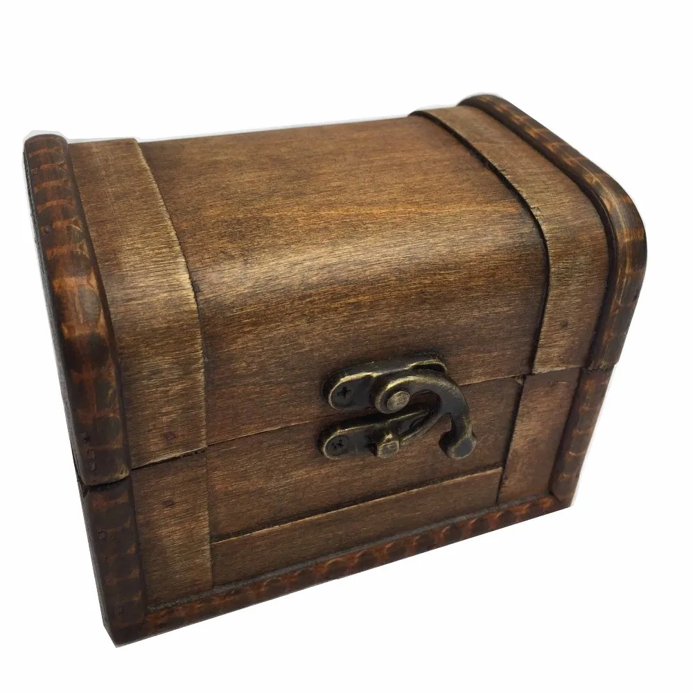 wholesale Recyclable custom vintage storage boxes Classical retro OEM luxury wooden box treasure chest
