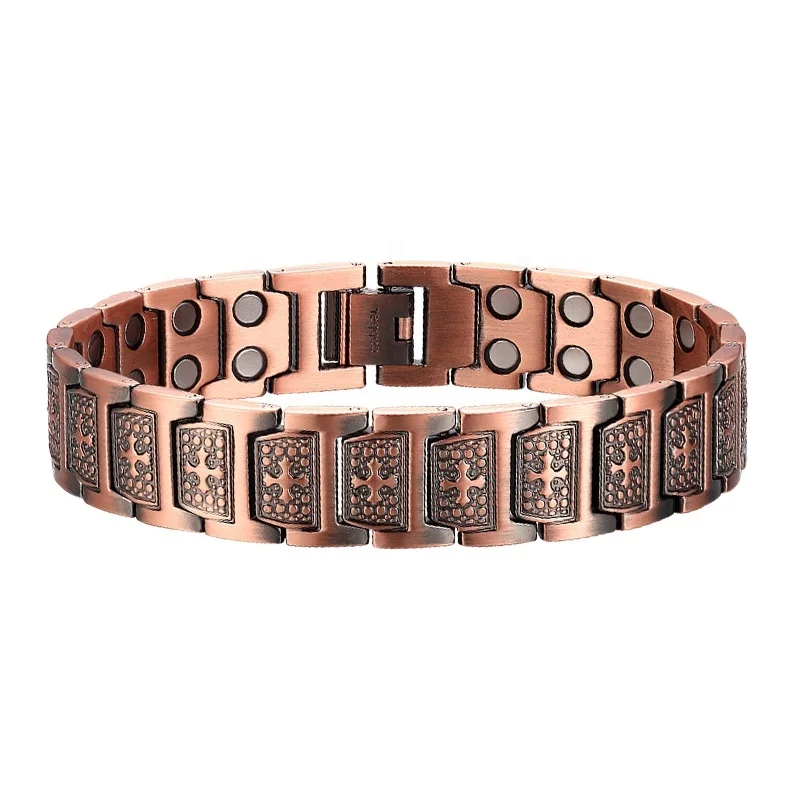 Wholesale magnetic copper bracelet 99.99% pure copper bracelets for arthritis magnetic for health