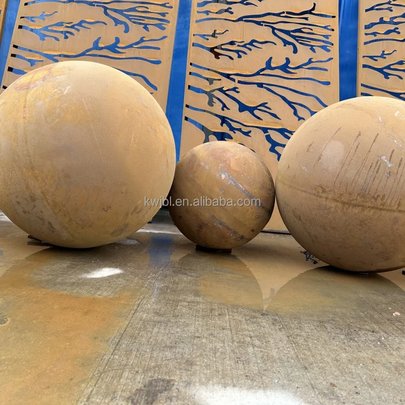 Garden sculpture Rust Steel Balls With Custom Size