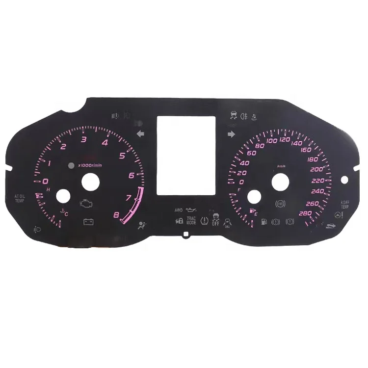 Custom Good Light Transmission Car Dial Instrument cluster For Gauge Speedometer Display Background
