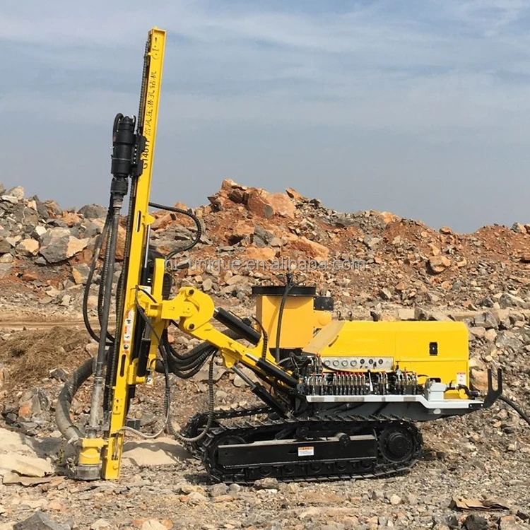 Can Do Vertical Hole and Horizontal Hole, Portable Hydraulic Crawler Dth Rock Drill Rig for Blast-Hole Drilling