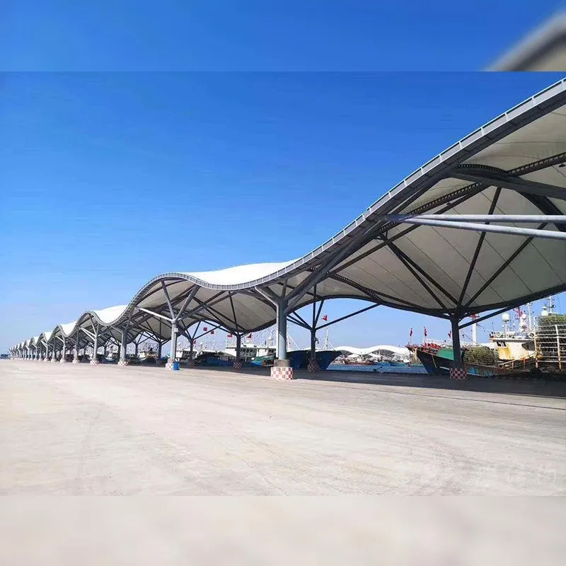 Wholesale Membrane Structure Sunshade Umbrella Manufacturers Tension Membrane Design PVDF Membrane Structure