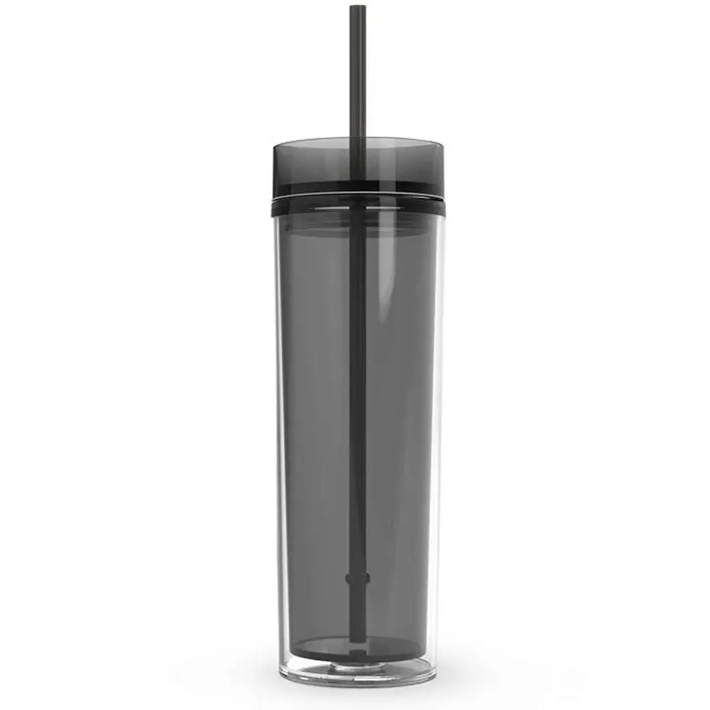 Straw Skinny Acrylic Tumbler CLASSIC Mugs Drinkware Giveaways Factory Price Wholesale Skinny Tumbler Plastic BPA Free 16oz