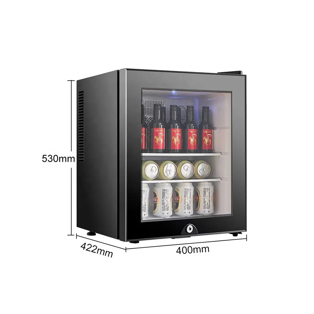 Wholesale portable electronic display glass door 30L small mini fridge freezer for room