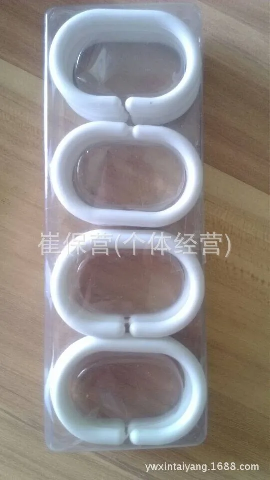 C Shaped Shower Rings for Curtain, Clear Shower Curtain Rings for Bathroom Shower Rod