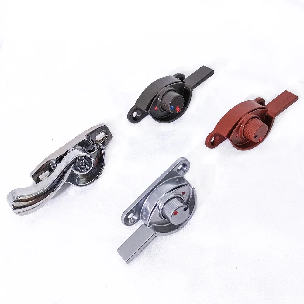 Factory Production Window Accessories Closure UPVC Aluminum Zinc Alloy Moon Lock Window Crescent Lock