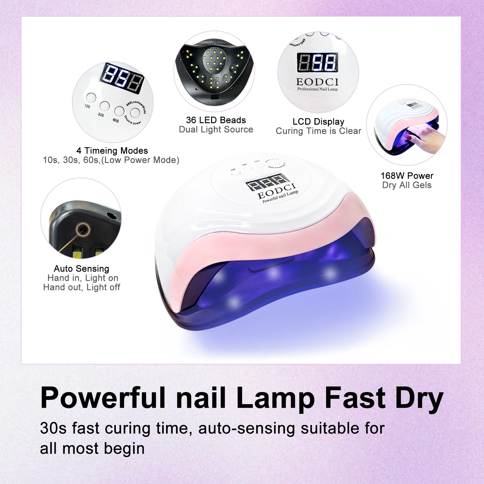 All -In One Gel Polish Kit 33 Different Color Gel Polish 168W LED /UV Nail Lamp Nail Gel Polish Set