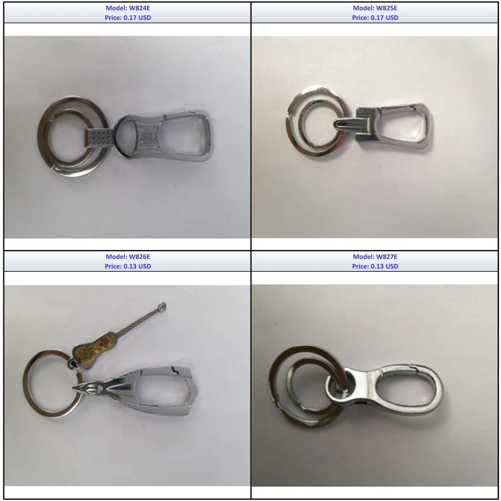 Keychain Bulk Wholesale Cute Custom Accessories Metal Zinc Alloy Carabiner Key Holder With 2 Key Rings