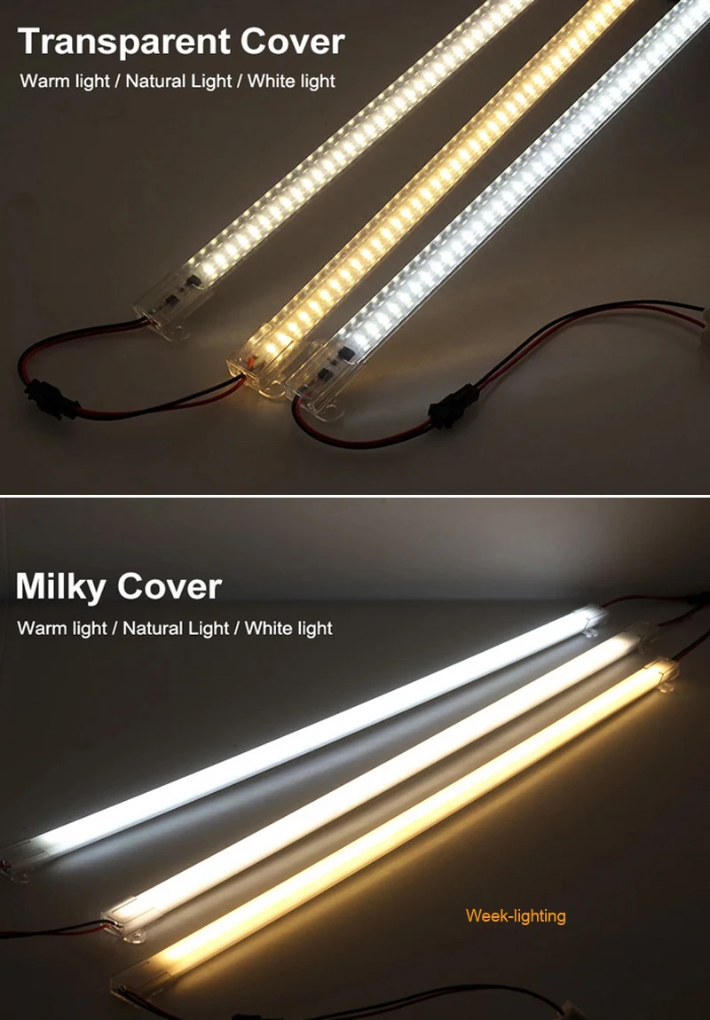 LED Bar Light 220V High Brightness Waterproof LED Tube 50cm 30cm 72LEDs LED Fluorescent Tubes Kitchen Home Decor LED Bar Strip