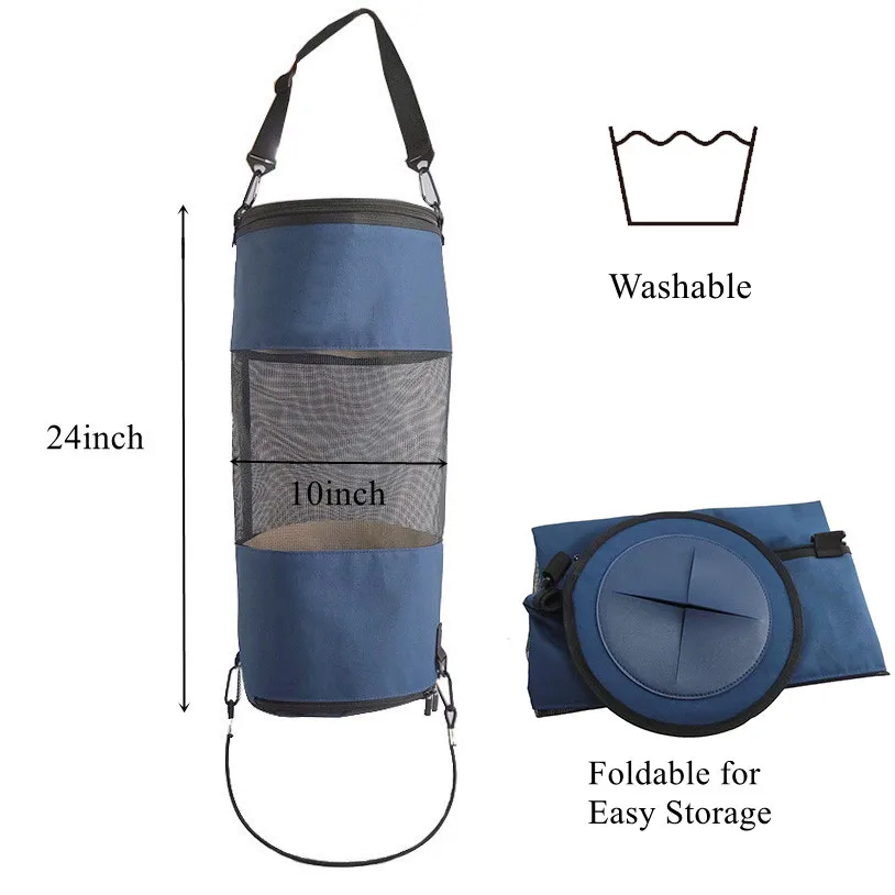 SLY Factory Wholesales Portable Boat Trash Can Boating Equipment Storage Bag Accessories Marine Pontoon Boat Storage