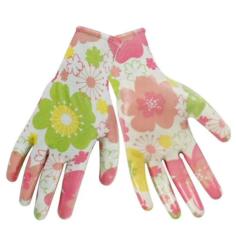 Customized color 13 needle Tool and mechanical Polyster gloves for