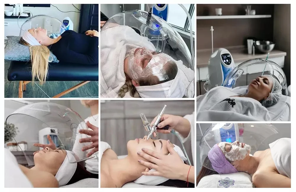Newest Korea O2 To Derm Pure Oxygen O2derm Oxygen Facial Mask Dome Therapy Oxygen Infusion Facial Machine With O2toderm Dome