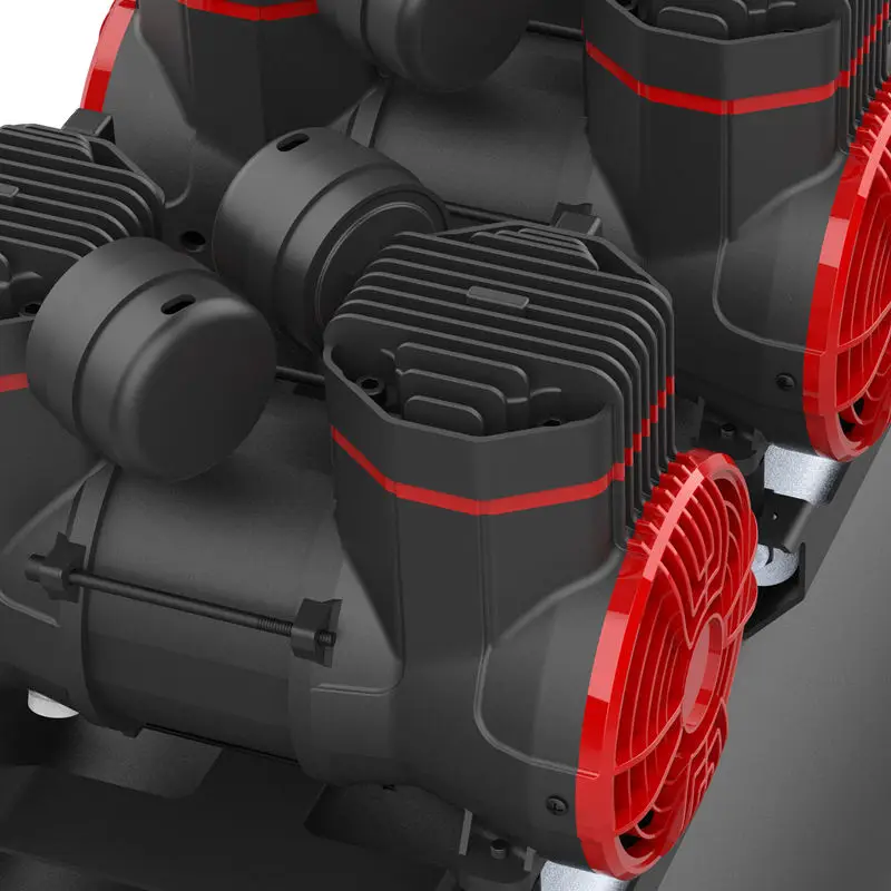 Auarita Compresseur Air Portable 750W*4 1HP*4 120L 4-cylinder Industrial Oil-free Silent Electric Air Compressor