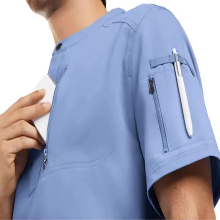 New Arrival Stylish Fashionable Plus Size Men Unisex Scrubs Top With Pants Uniform Scrubs Sets For Men