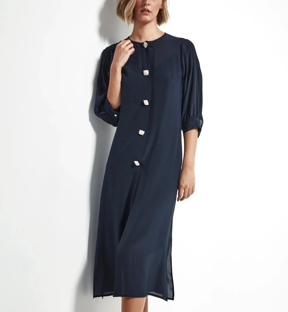 High End Quality Garment Manufacturers Sew Cut Trim Apparel CMT Processing Wervices 100% Silk Custom Oem Casual Dresses