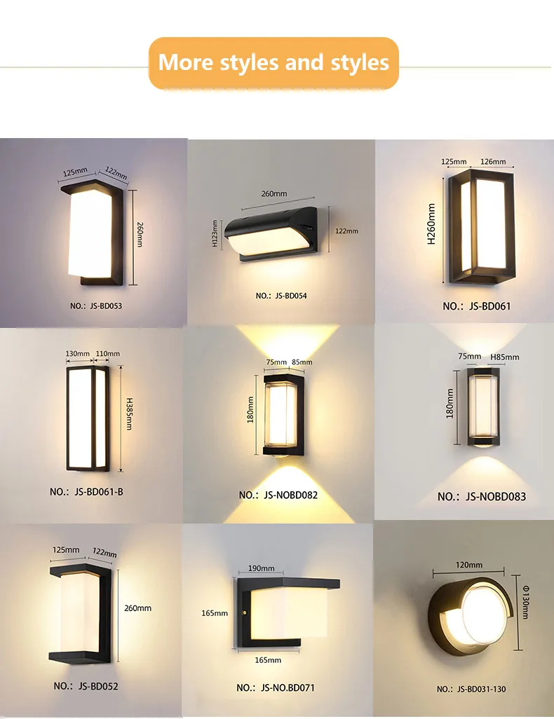 Wholesale Infrared Body Sensor Garden security light Wall Lamp Intelligent Sensor LED Waterproof Outdoor Wall Light