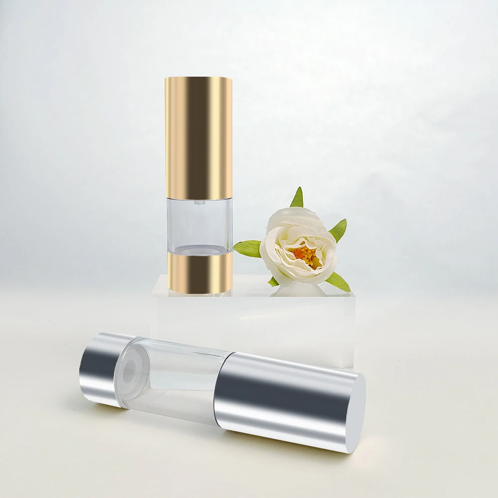 Sample cosmetic refill plastic cream pp cosmetic 15ml 30ml 50ml 80ml 100ml 120ml spray airless bottle