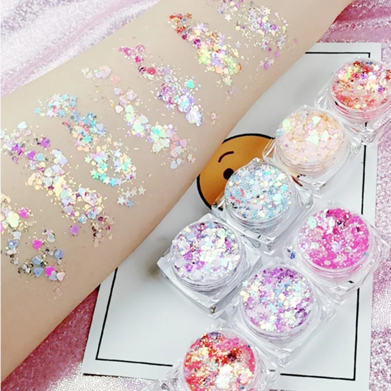 Cosmetic Colorful Glitter Gel Diamond Cream Single Eyeshadow for Face Body
