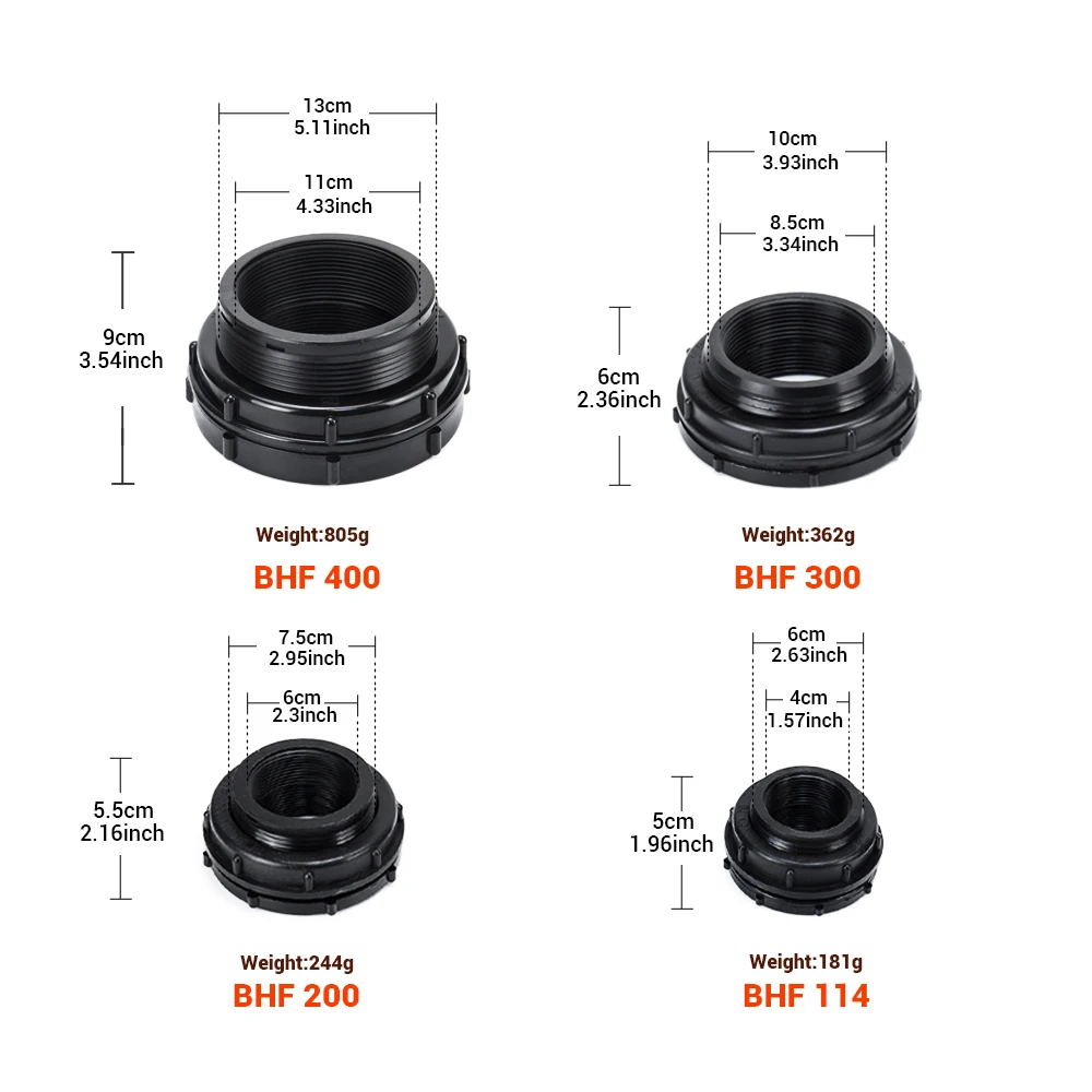Plastic 3-in-1 PP Food Grade Water IBC Tank Rain Barrel Aquariums Bulkhead Bucket Connector Adapter Spigot Fittings