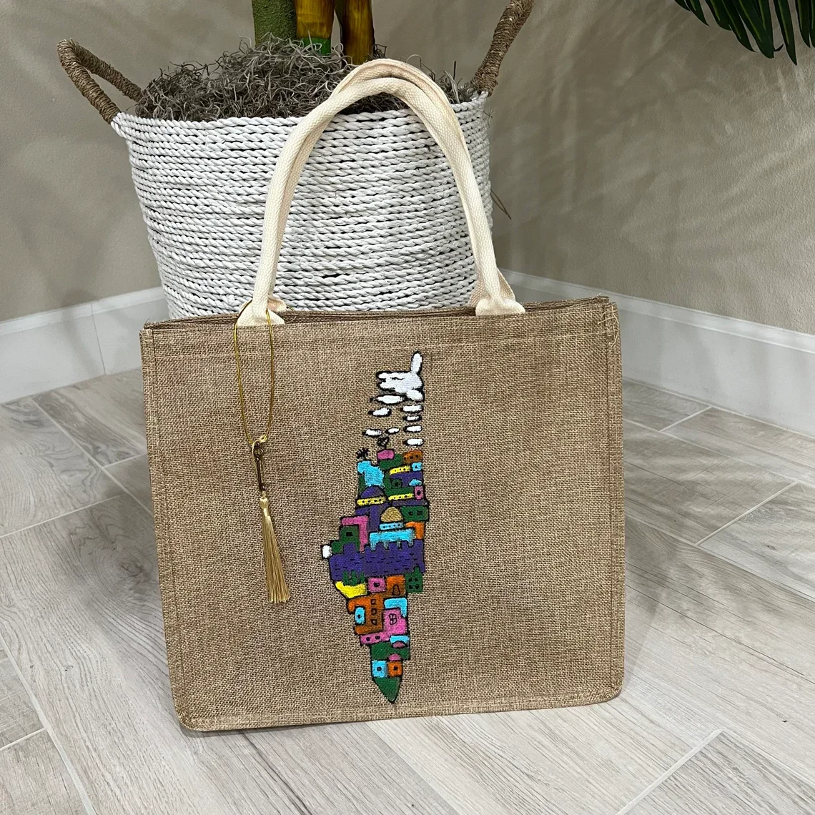 Pafu Ramadan Gift Bag Ramadan Palestine Bag Islamic Gifts for Women Palestine Tote Bag