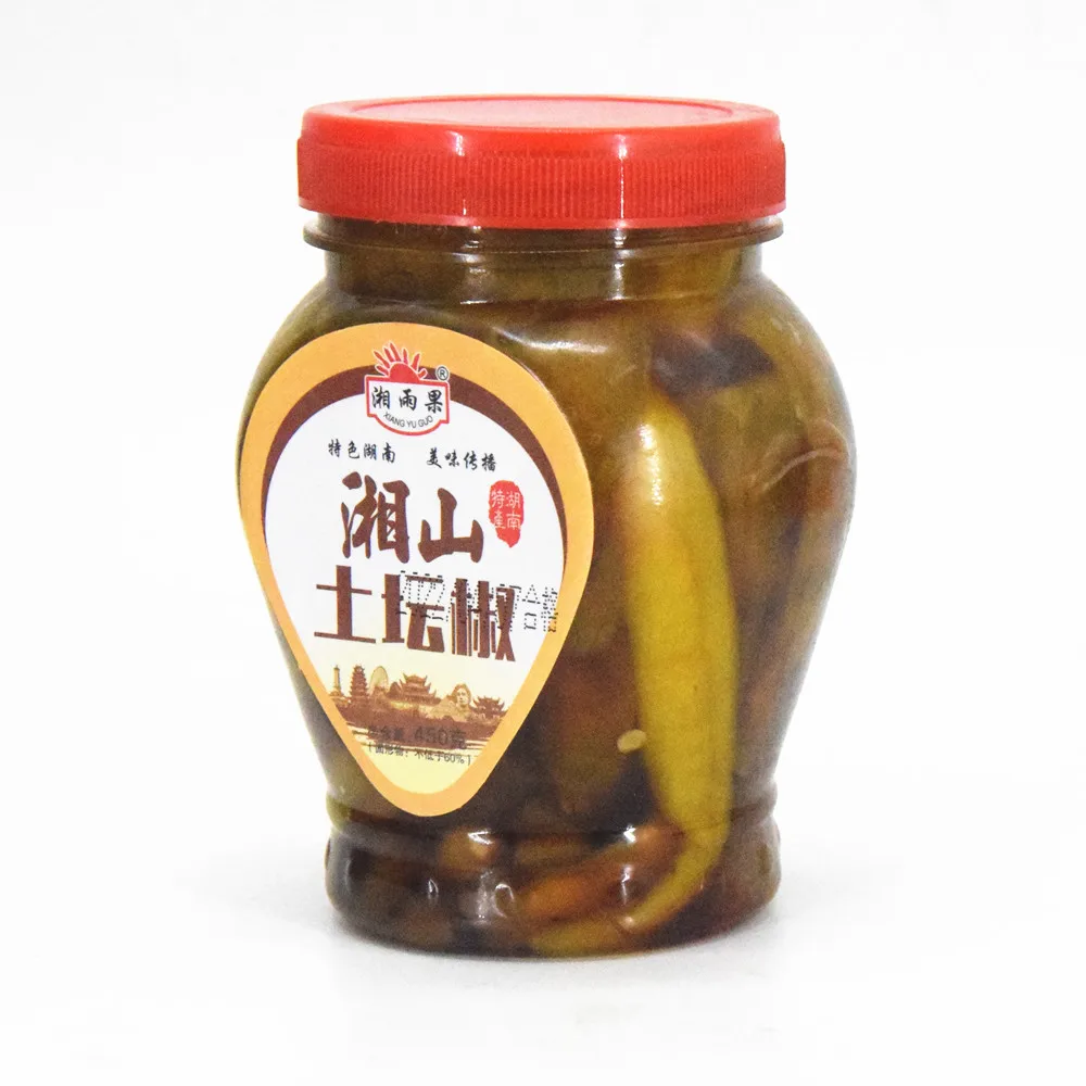 Маринованные соленые зеленые соленые перцы 450 мл оптом из Китая Тайваня