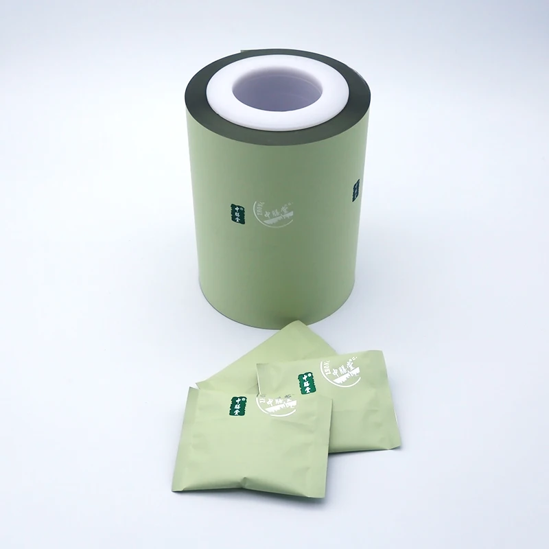 color printed laminated OPP PE aluminum foil packaging tea roll film for packing tea for automatic wrapping machine