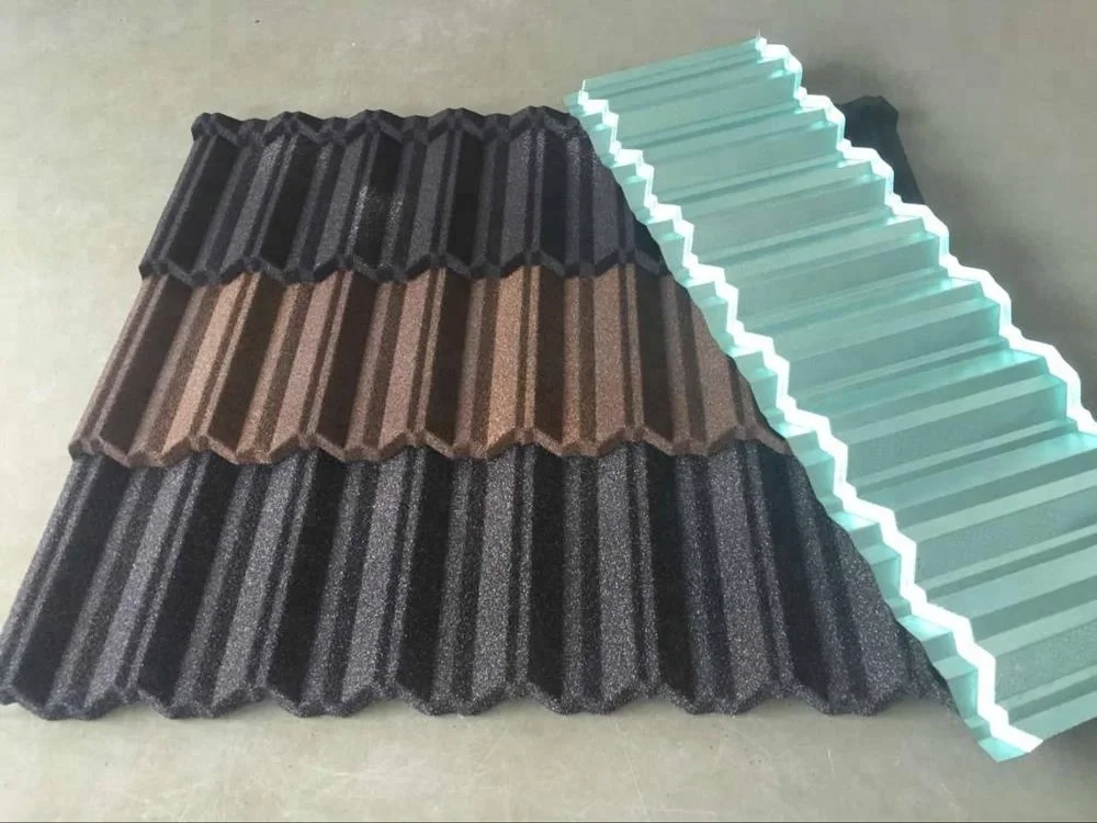 Roofing Tile Deep Wave Design Attractive Stone Coated Metal Roofing Sheets for Residential House