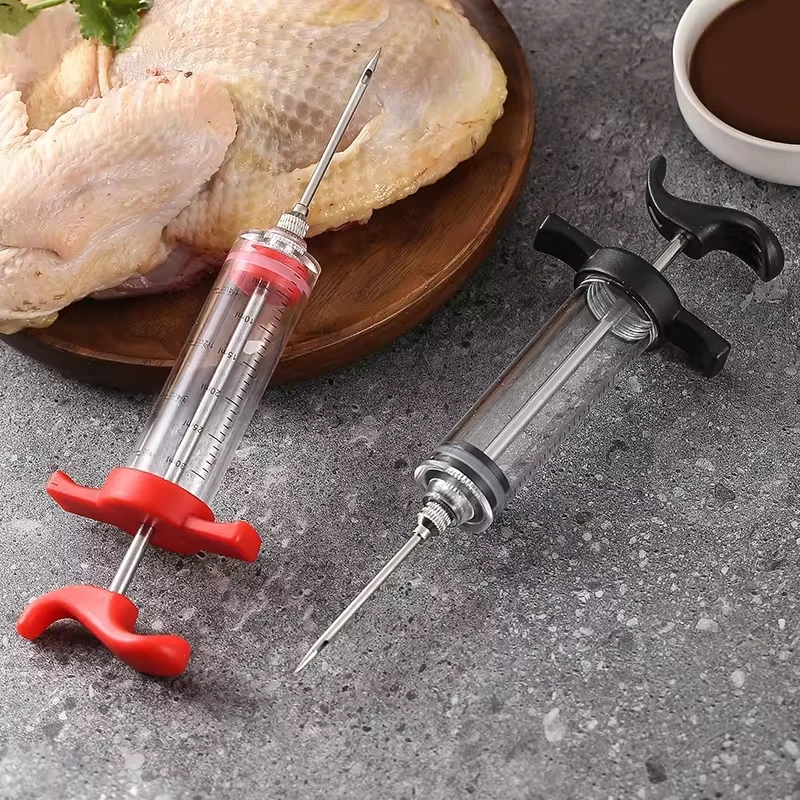 Wholesale Plastic Marinade Injector Syringe BBQ Steak Meat Spices Turkey Injector with Needles