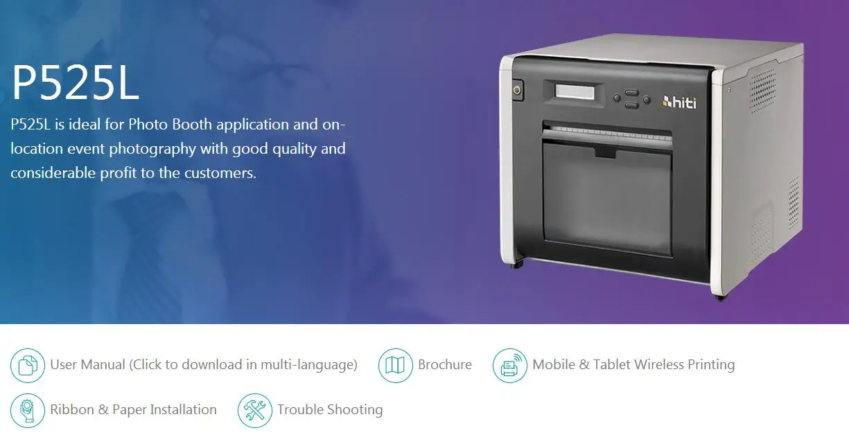 High quality photo booth printer Hiti P525l high speed printer no need ink
