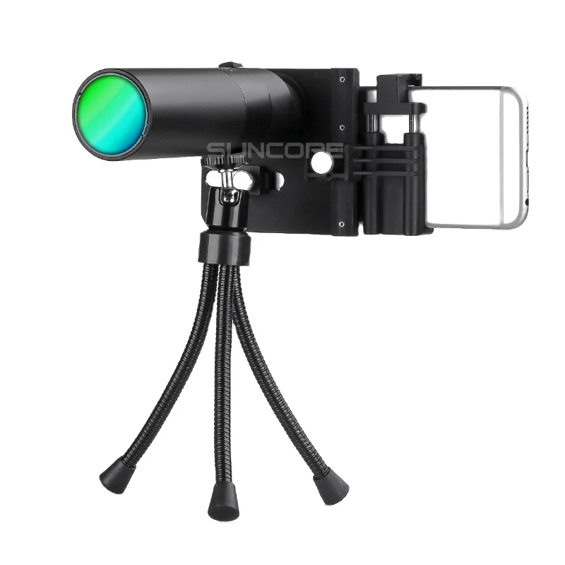 SUNCORE 8x35Focus Optics Multi-Coated Lens BAK4 Prism Spotting Scope with Tripod and Cellphone Adapt