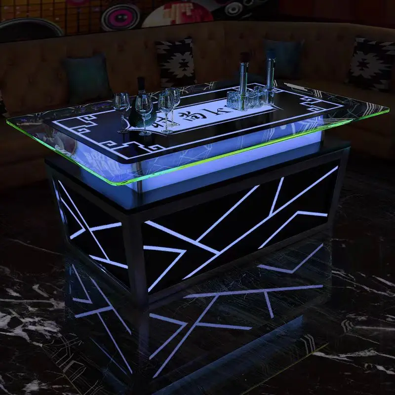 New Arrival High Quality Cool Bar Furniture Nightclub Ktv Night Club led Cube Table Wholesale Hookah Lounge Furniture